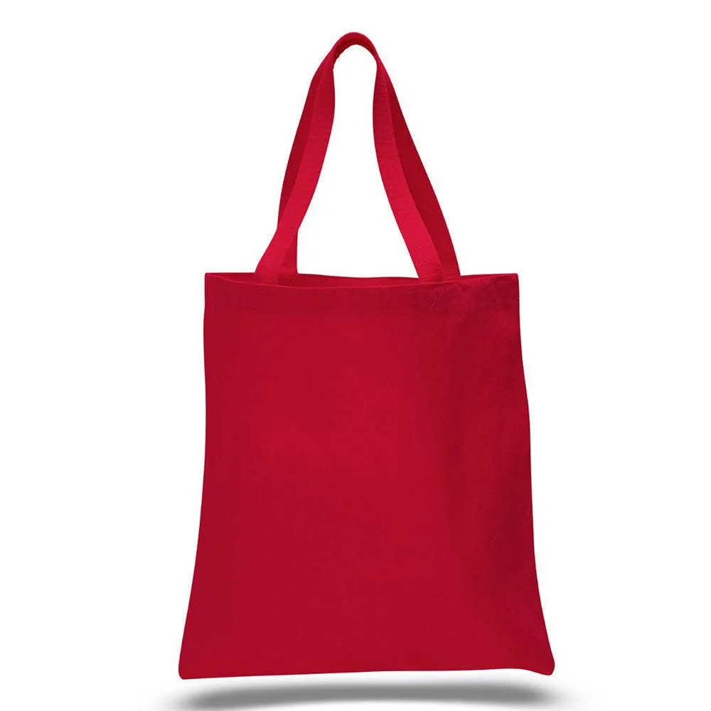 12 Oz. Colored Canvas Simple Tote Bag Customized with your Brand or Logo