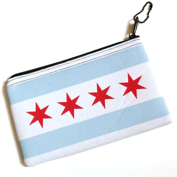 8 x 5 Chicago Flag Pouch