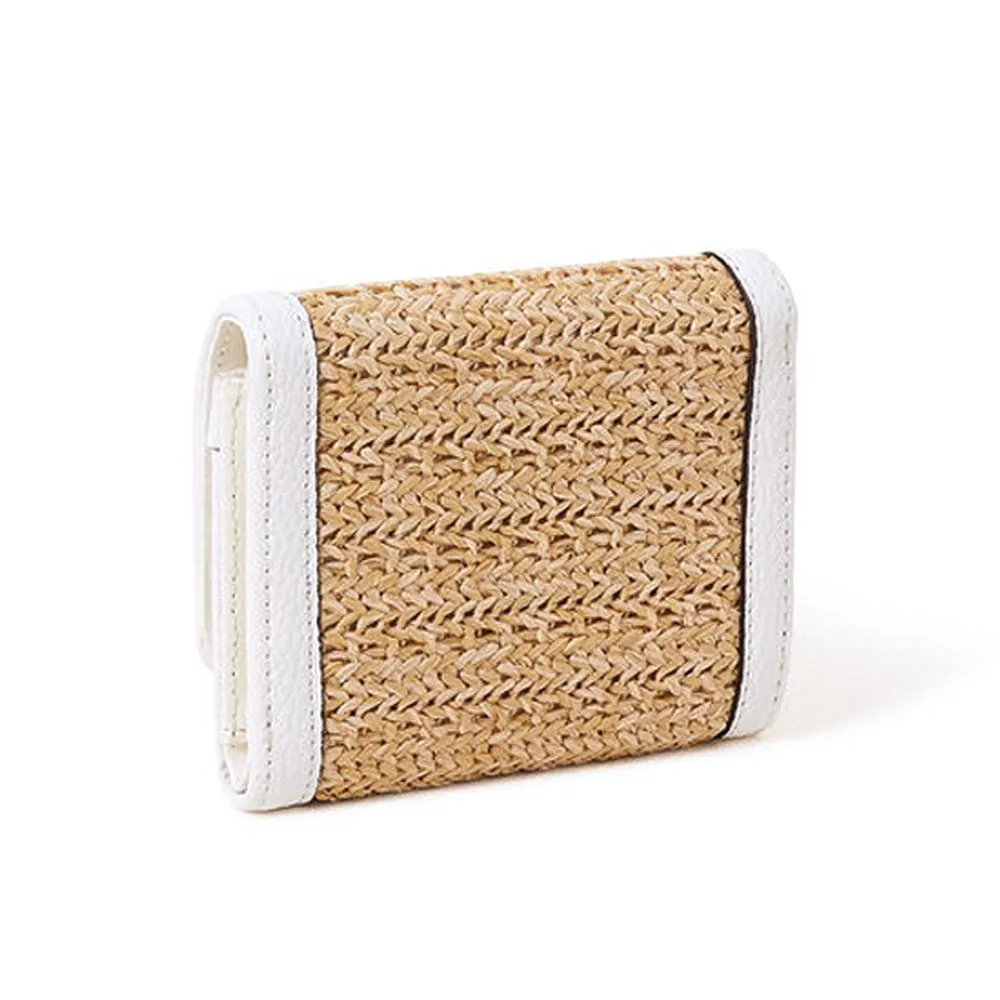 Accessorize London White Small Raffia Purse