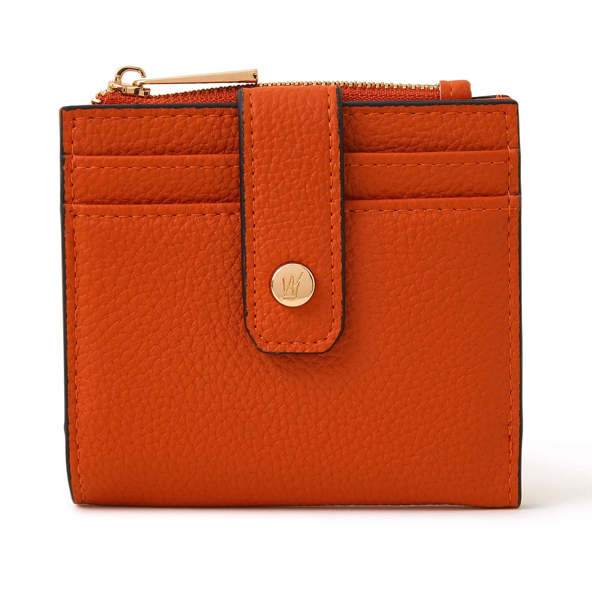 Accessorize London Women's Orange Zip Card Holder Purse