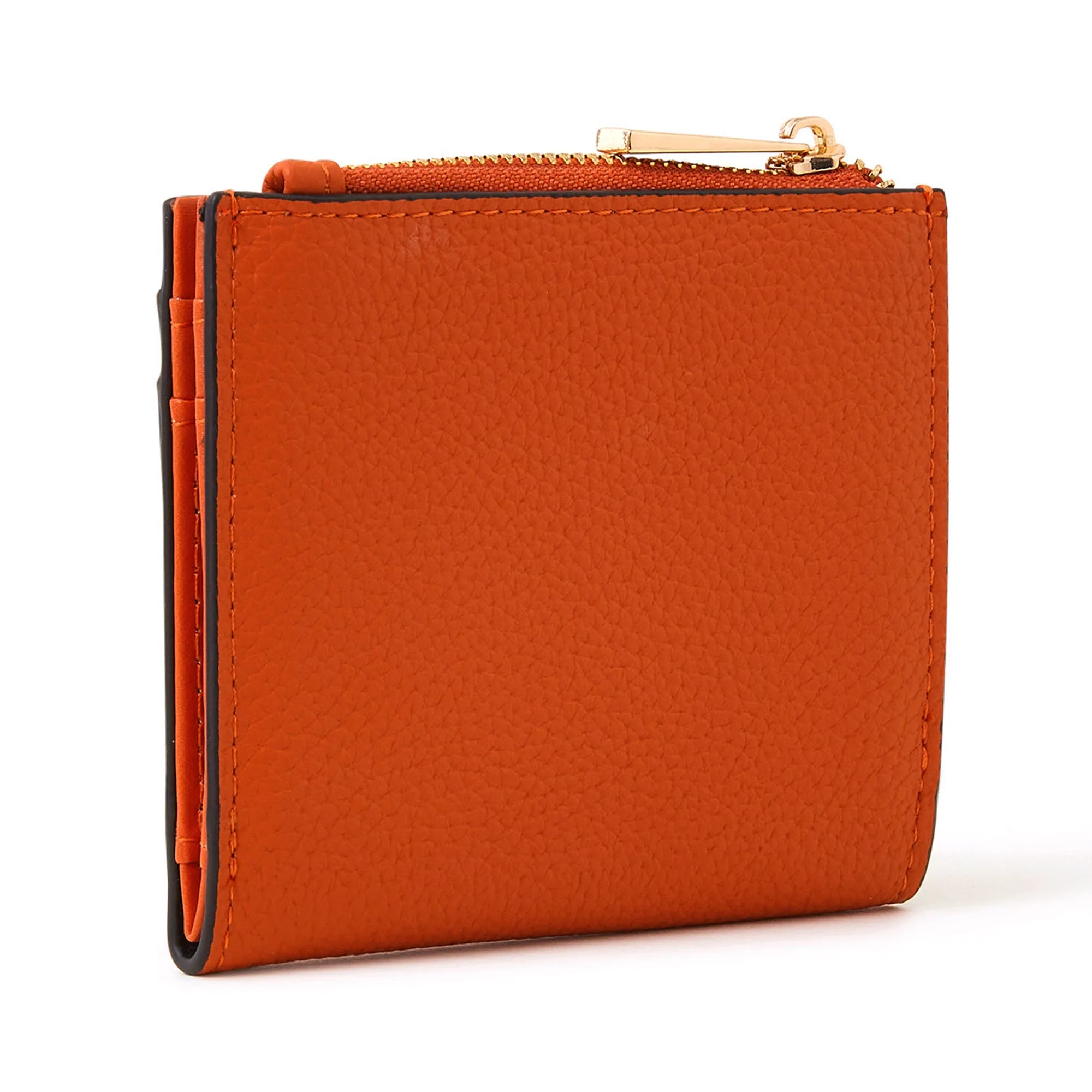 Accessorize London Women's Orange Zip Card Holder Purse