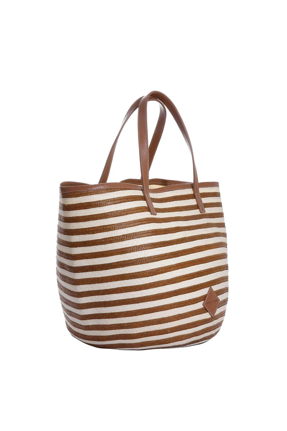 Adriana Castro Leather/Cana Flecha Marcial Tote Large Stripes