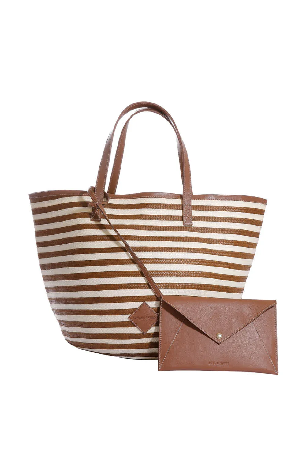 Adriana Castro Leather/Cana Flecha Marcial Tote Large Stripes