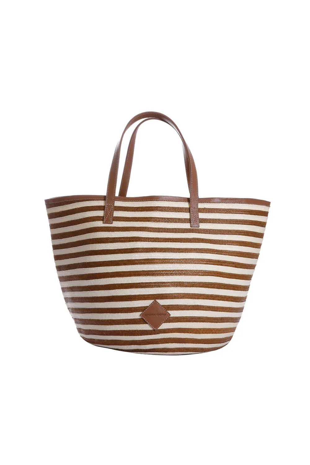 Adriana Castro Leather/Cana Flecha Marcial Tote Large Stripes