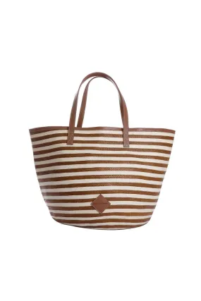 Adriana Castro Leather/Cana Flecha Marcial Tote Large Stripes