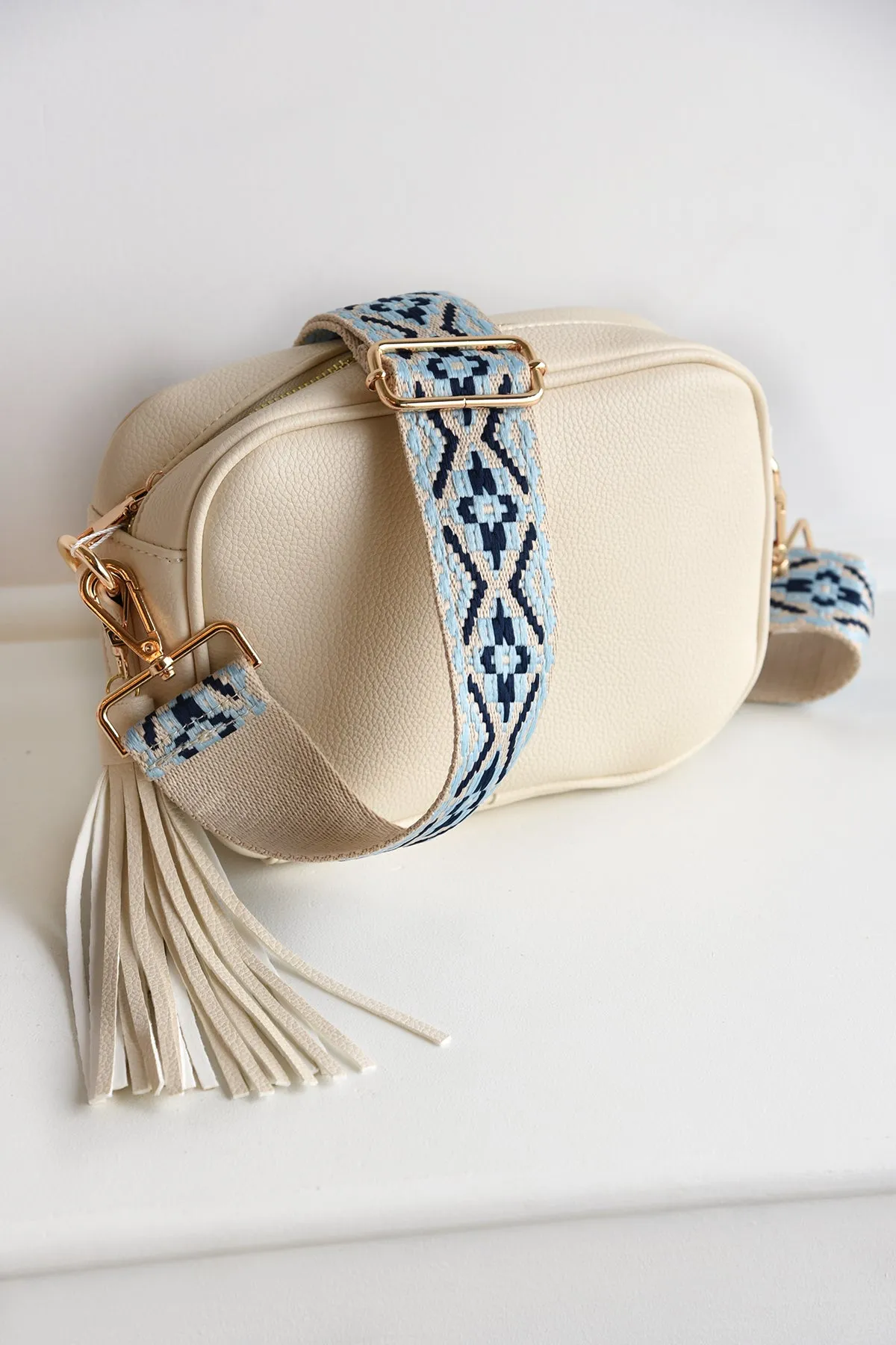 AHDORNED CREAM HANDBAG