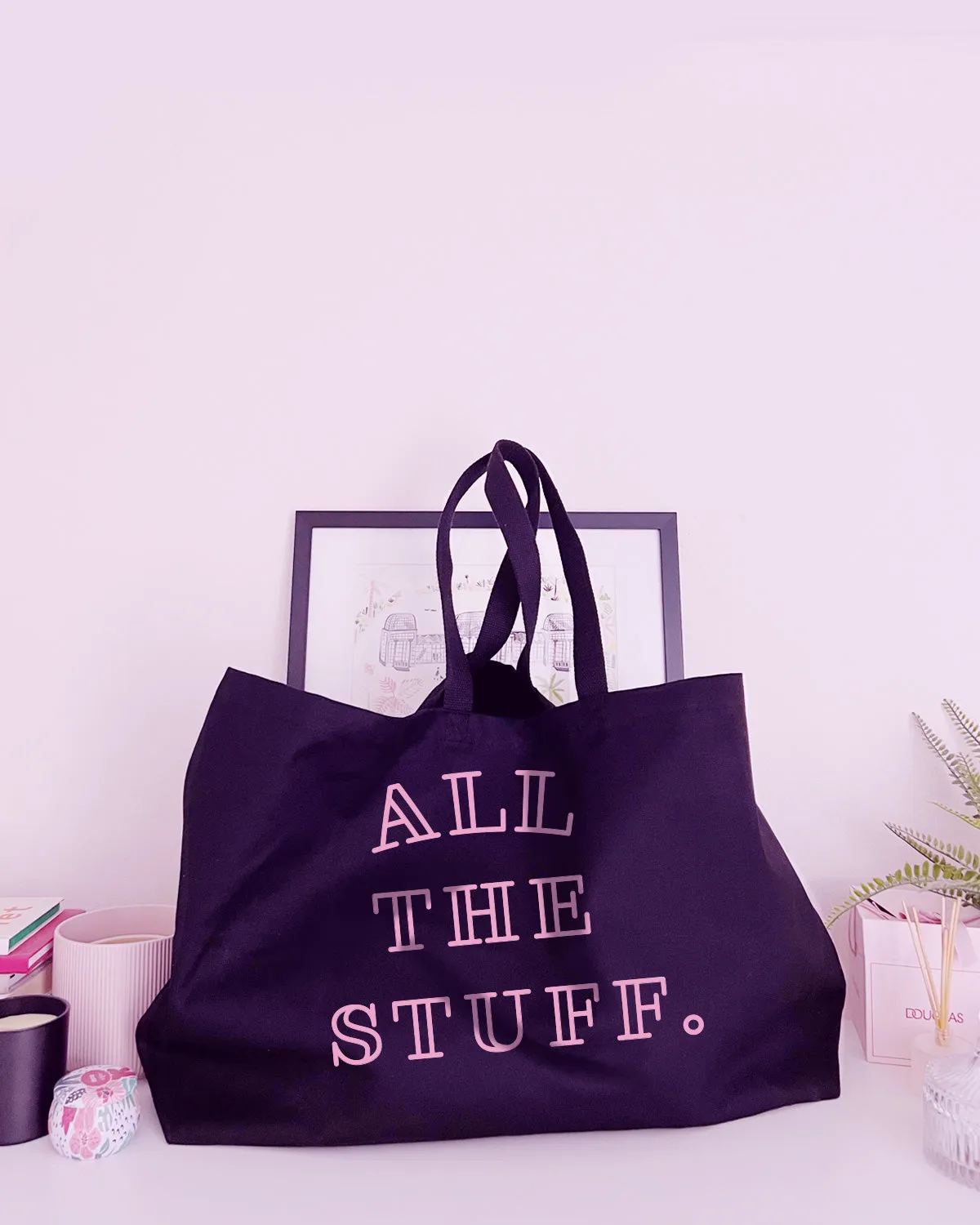 All The Stuff - Super Huge Canvas Tote Bag