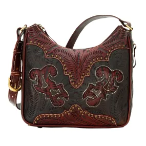 American West Annie's Secret Collection Chocolate Leather Shoulder Bag