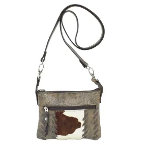 American West Pendleton Pony Charcoal Leather Hip Crossbody Bag