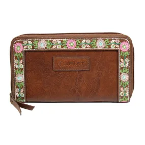 Ariat Addison Ladies Floral Wallet Brown