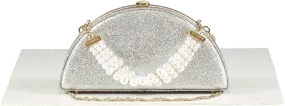 Aspinal Of London Metallic Pearl strap Luna Clutch Bag