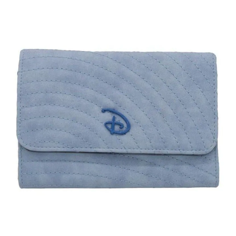 Buckle Down Disney Logo Sky Blue Fold Over Wallet