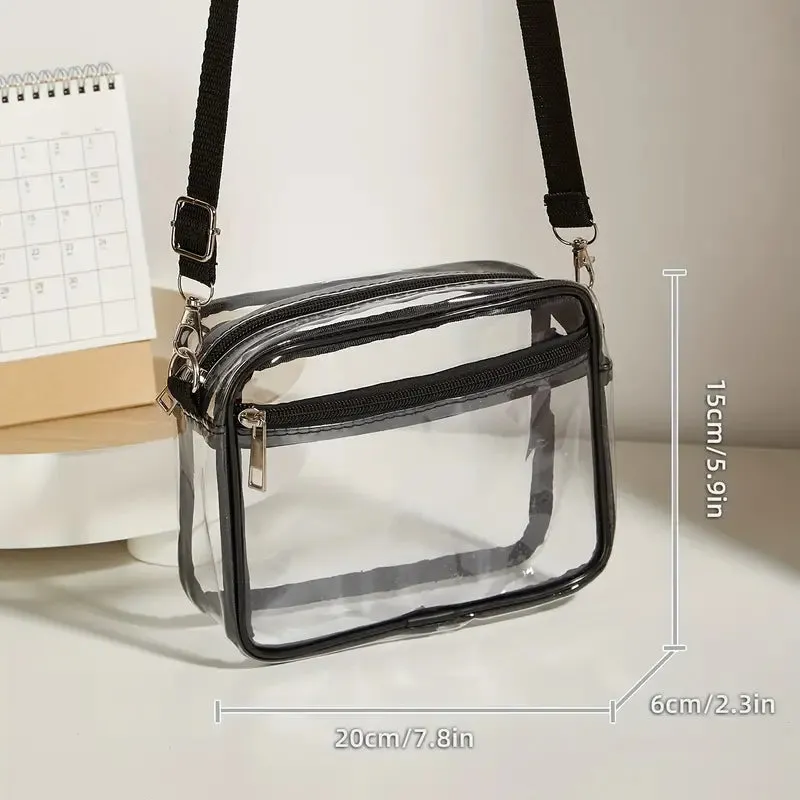 Casual Transparent Crossbody Bag (Stadium Bag)