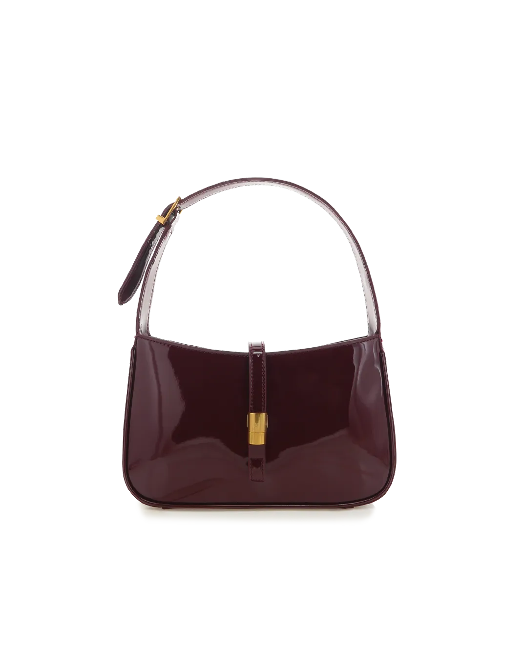 CLARA SHOULDER BAG - WINE PATENT