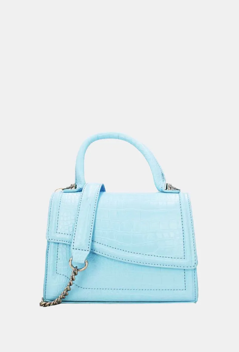 Crocodile Print Bag in Blue