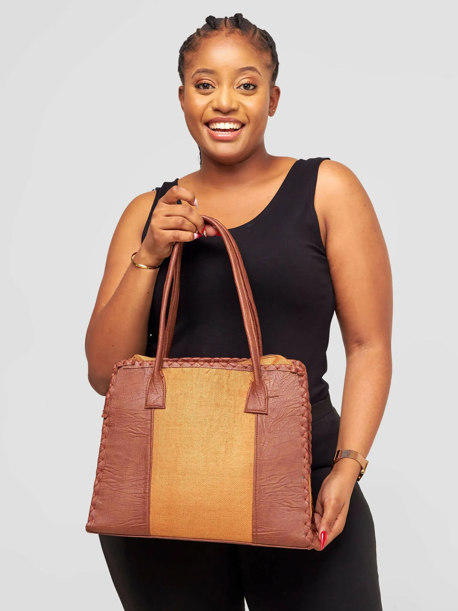 Curves BD Ngozi Bag - Brown / Gold