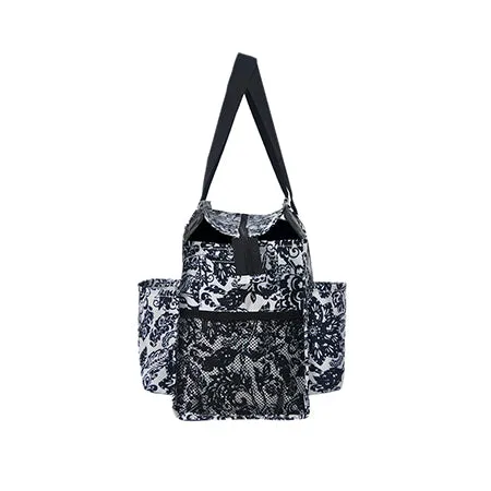 Damask Bliss NGIL Zippered Caddy Organizer Tote Bag