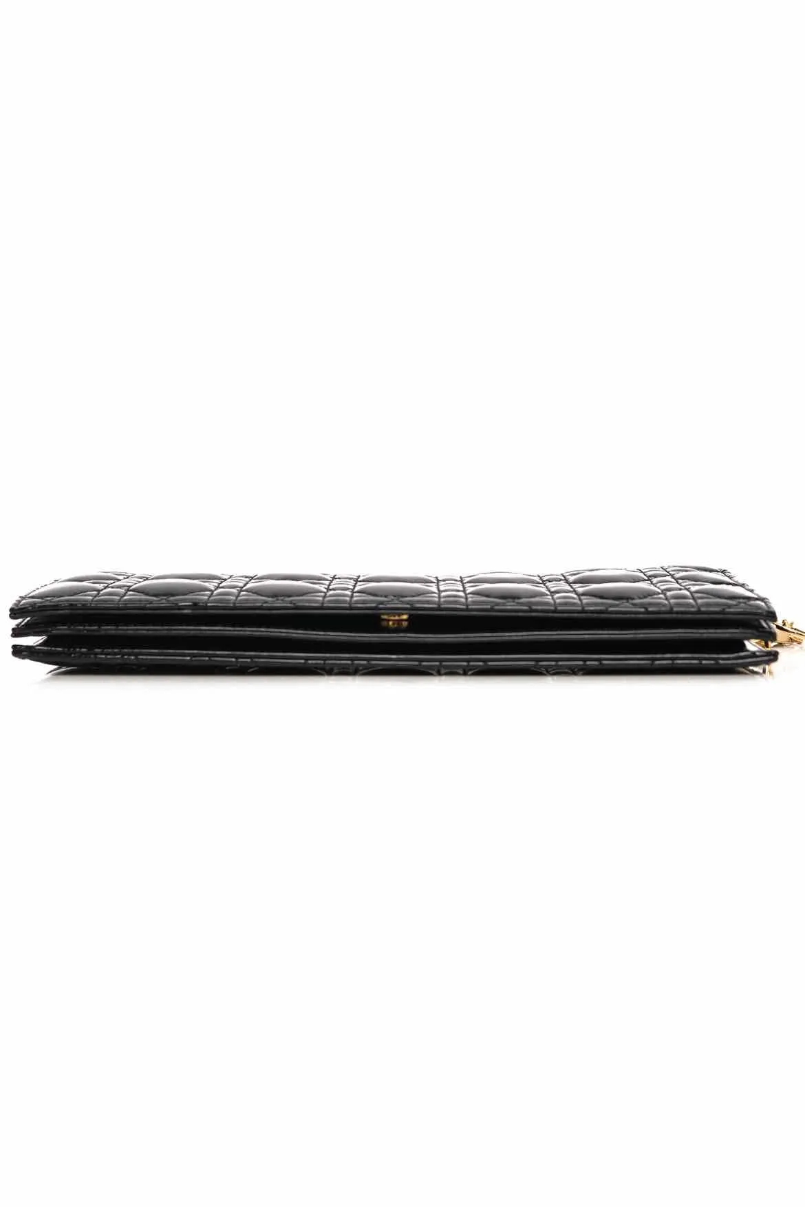 Dior Lady Dior Patent Leather Cannage Clutch