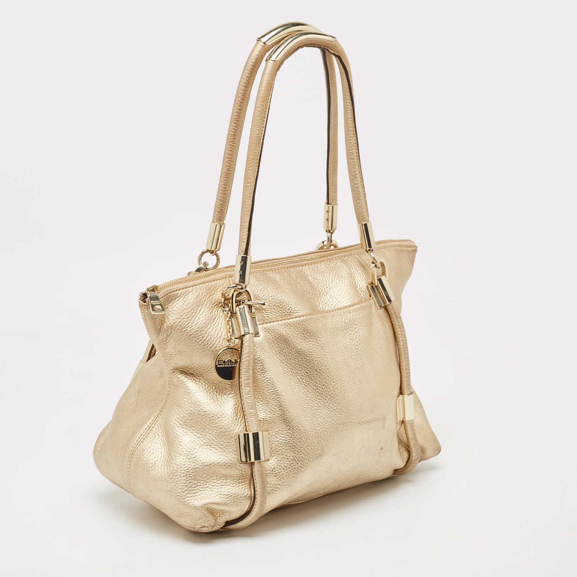 Dkny  Leather Metal Detail Tote