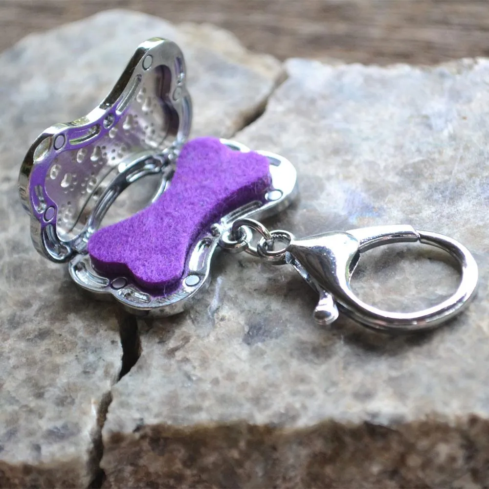 Dog Bone Aromatherapy Purse Locket or Key Ring