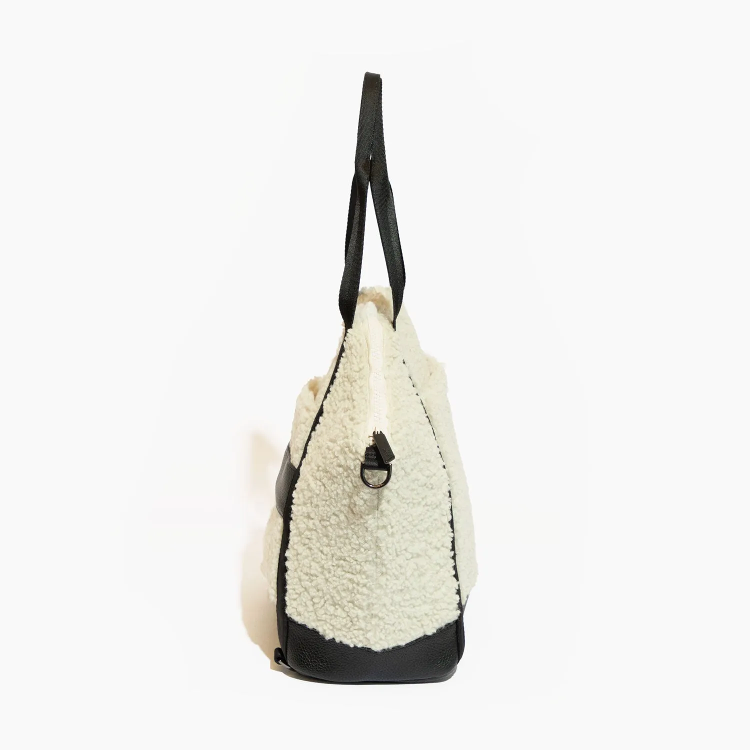 Ebony Sherpa Teddy Tote Backpack