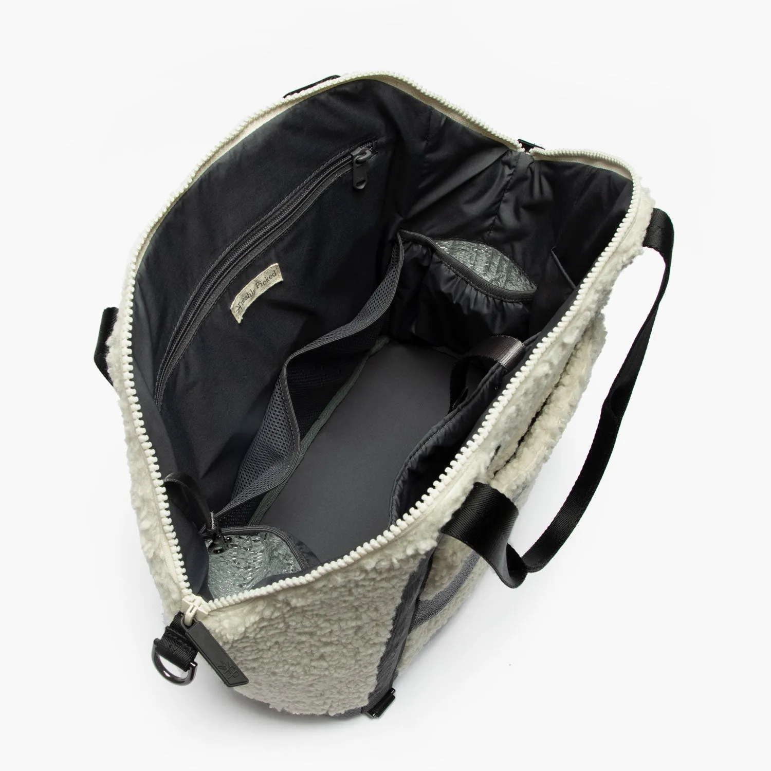 Ebony Sherpa Teddy Tote Backpack