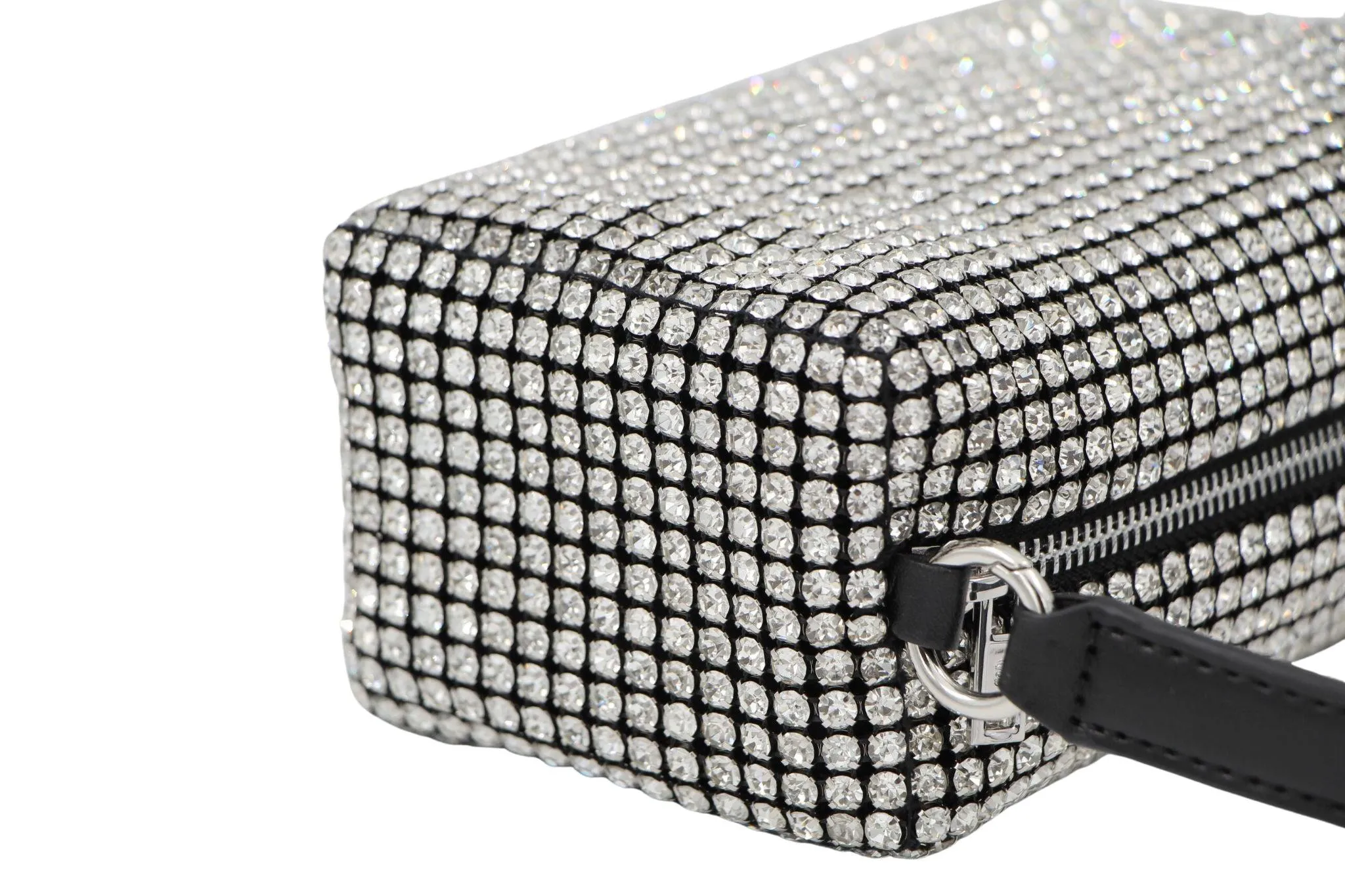 Fabucci Diamante Box Bag with Leather Strap