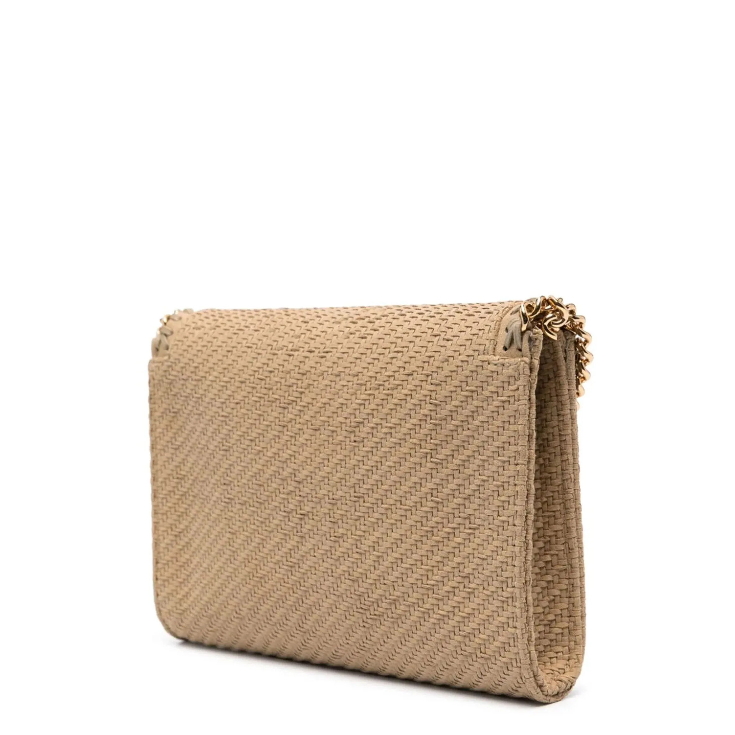 Falabella WOC Woven Suede, Light Camel