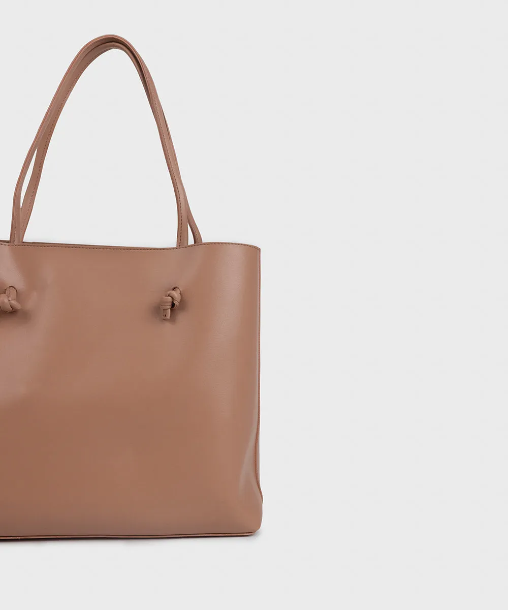 Faux Leather Tote Bag