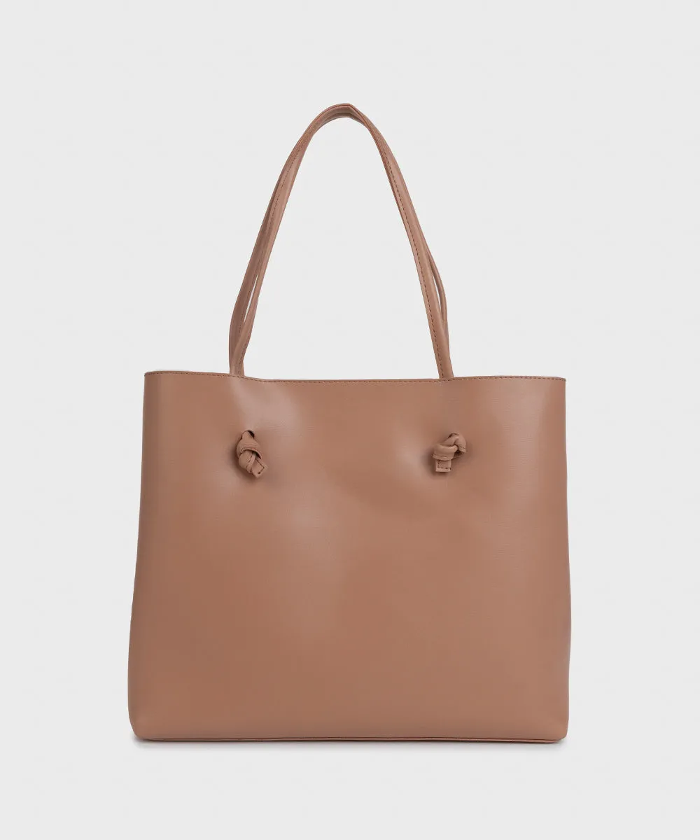 Faux Leather Tote Bag