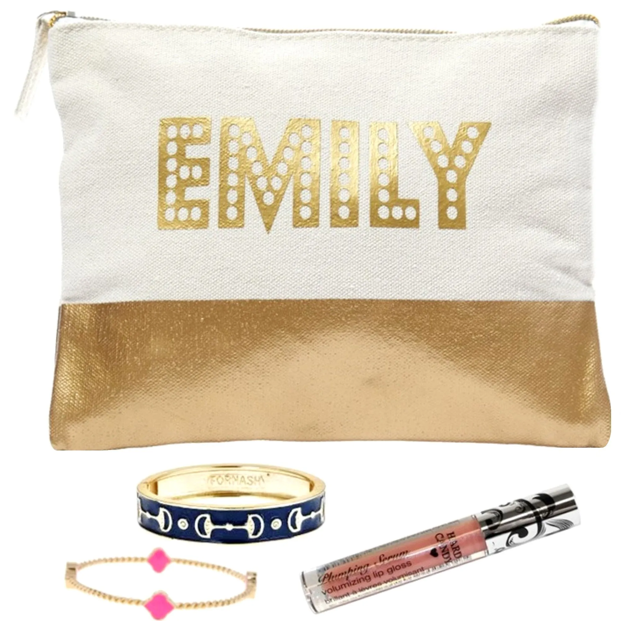 Gold Dipped Personalised Canvas Pouch