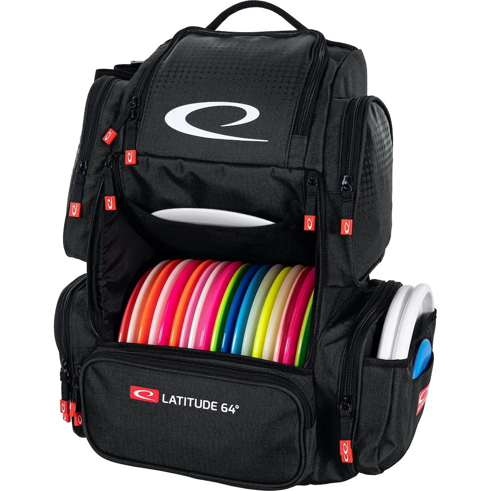 Latitude 64 DG Luxury E4 Premium Disc Golf Backpack - Spacious, Stylish, and Durable with Ample Storage for Discs and Accessories