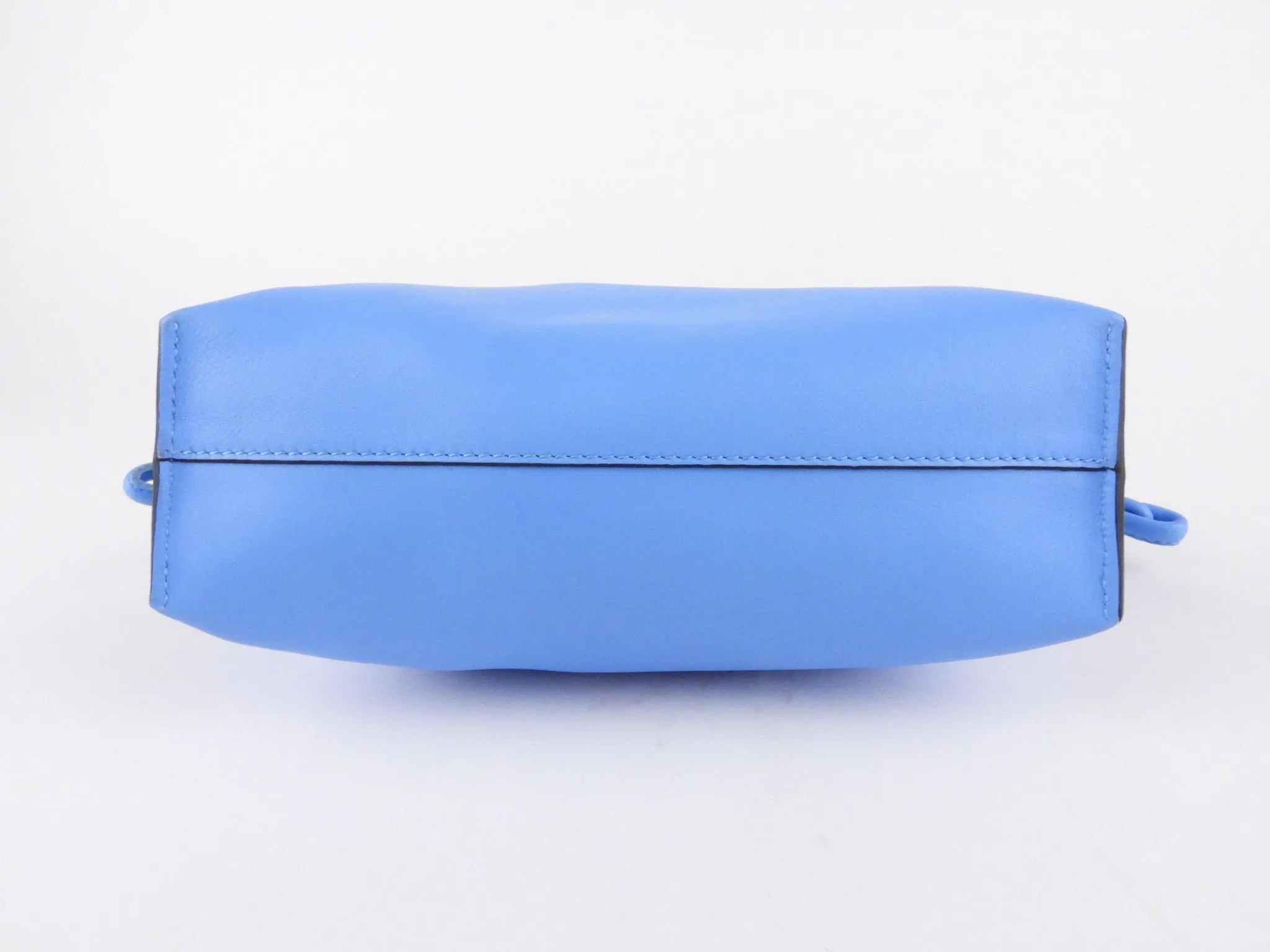 Loewe Blue Nappa Calfskin Leather Flamenco Clutch Bag