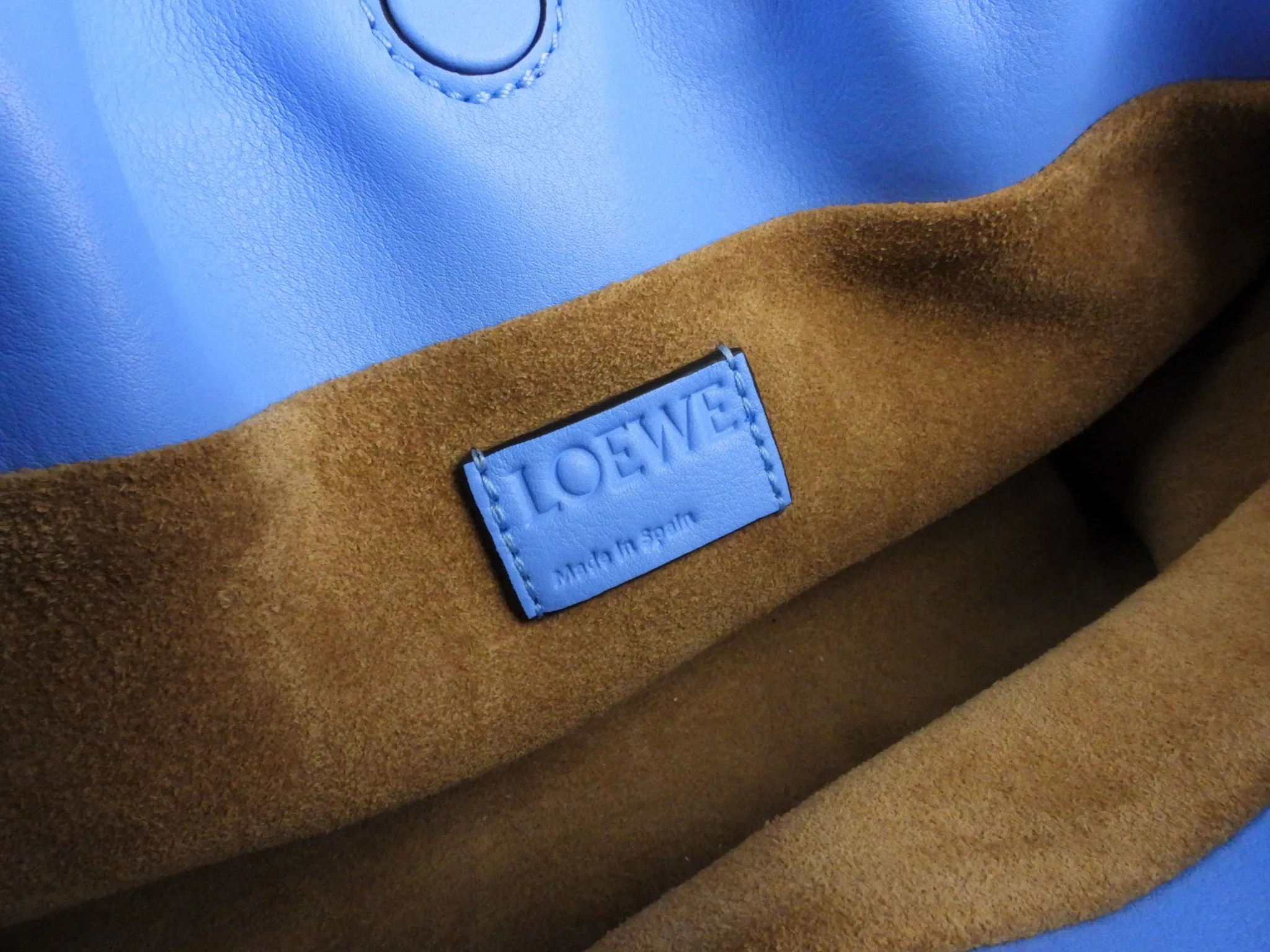 Loewe Blue Nappa Calfskin Leather Flamenco Clutch Bag