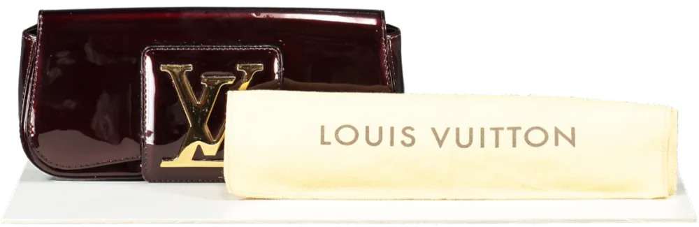 Louis Vuitton Patent Amarante Vernis Pochette Sobe Clutch Bag