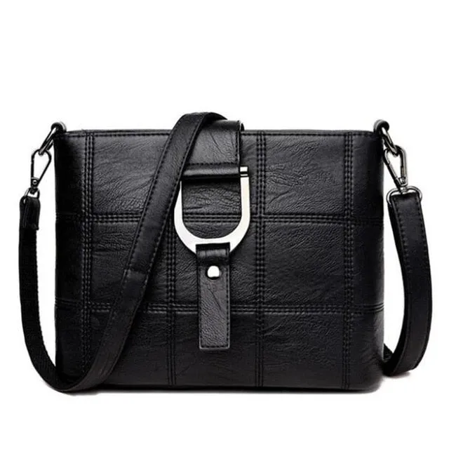 Luxury Designer Casual PU Leather Messenger Bag and Shoulder Bag