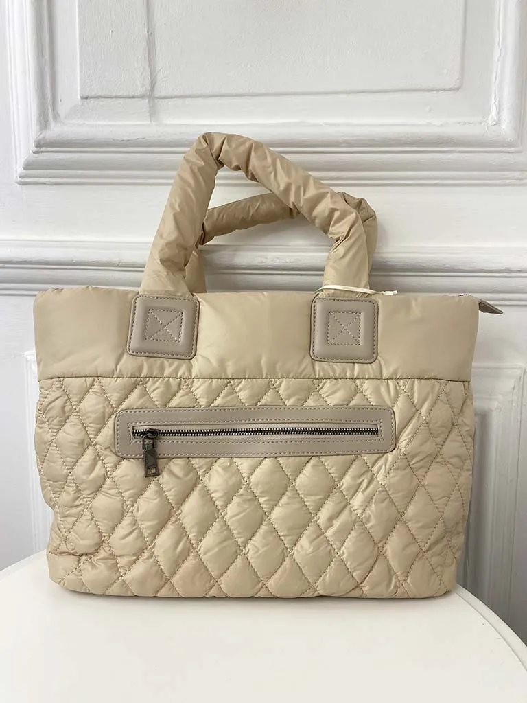 Malissa J Quilted Shopper Bag - Stone