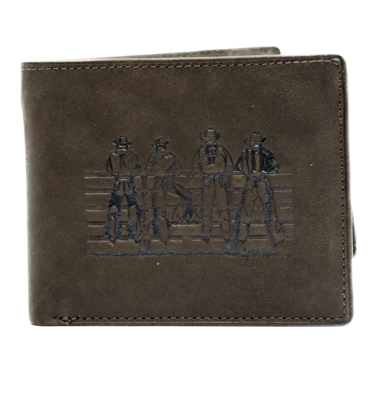 Men's Leather Dress Wallet - Fence