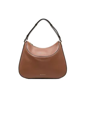 Milano Large Shoulder Bag in Brown