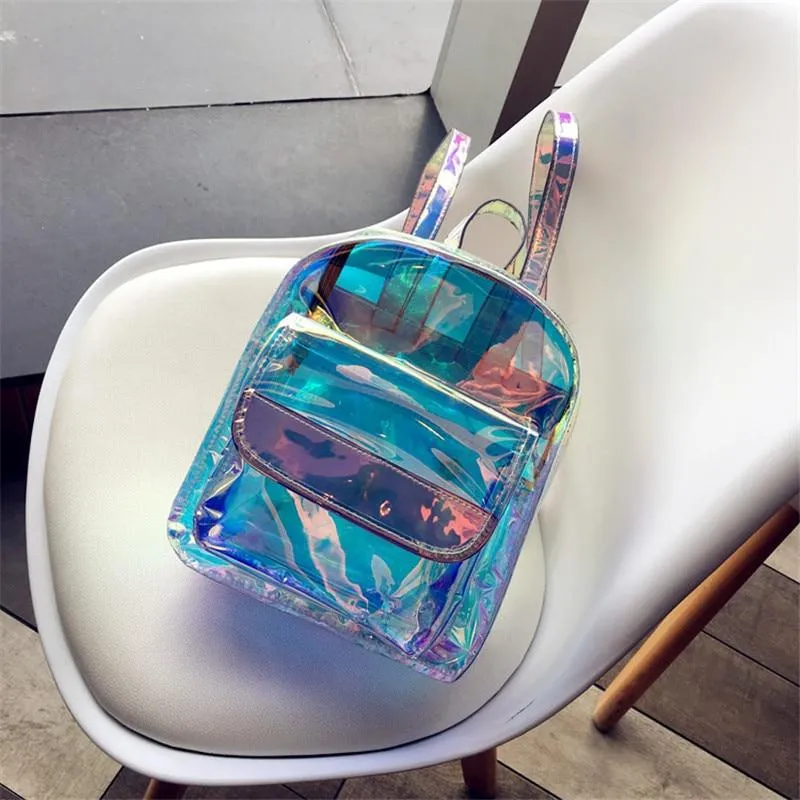 Multicolor Mini Travel & School Laser Backpack