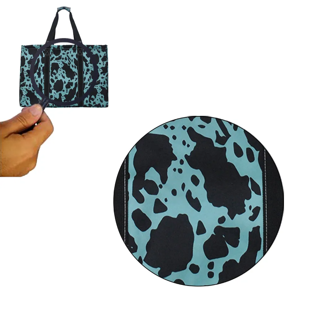 Neon Cow Turquoise NGIL Mega Shopping Utility Tote Bag