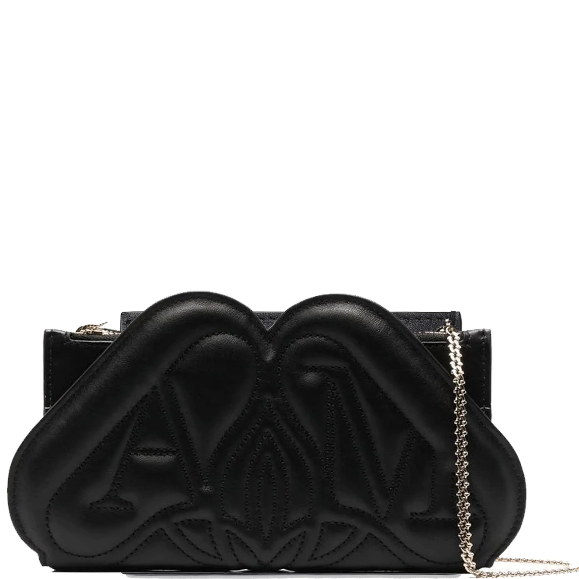 Padded Seal Flap Wallet WOC, Black