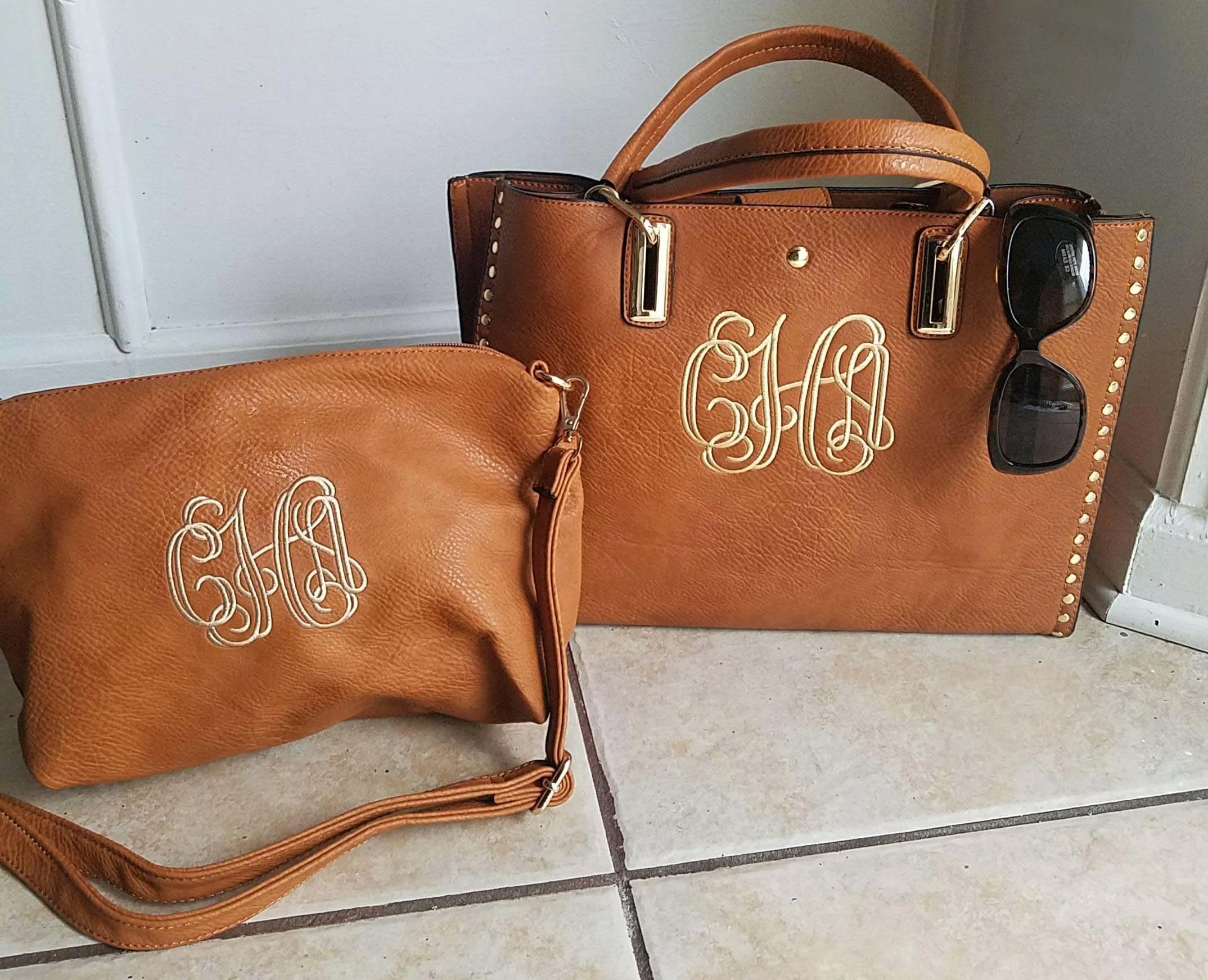 Personalized Purse, monogram tassel studded handbag