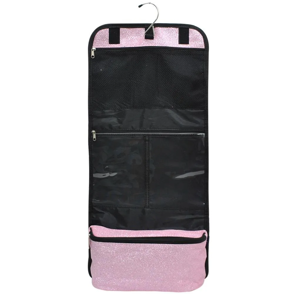 Pink Glitter NGIL Traveling Toiletry Bag