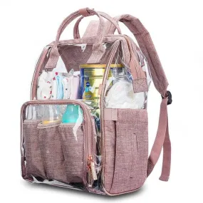 Pink Transparent Nursing Maternity Bag for Moms