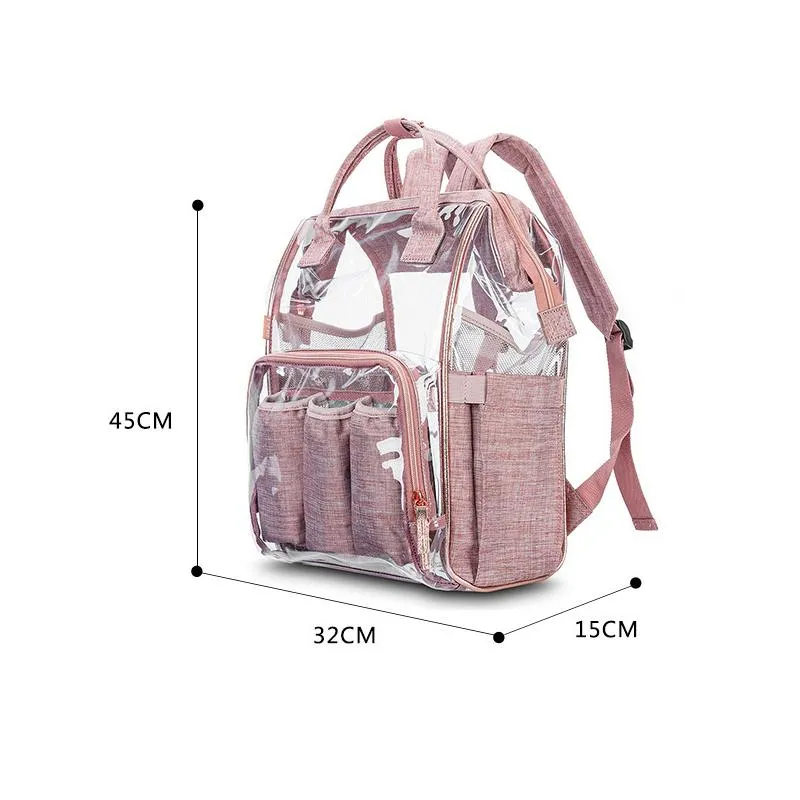 Pink Transparent Nursing Maternity Bag for Moms