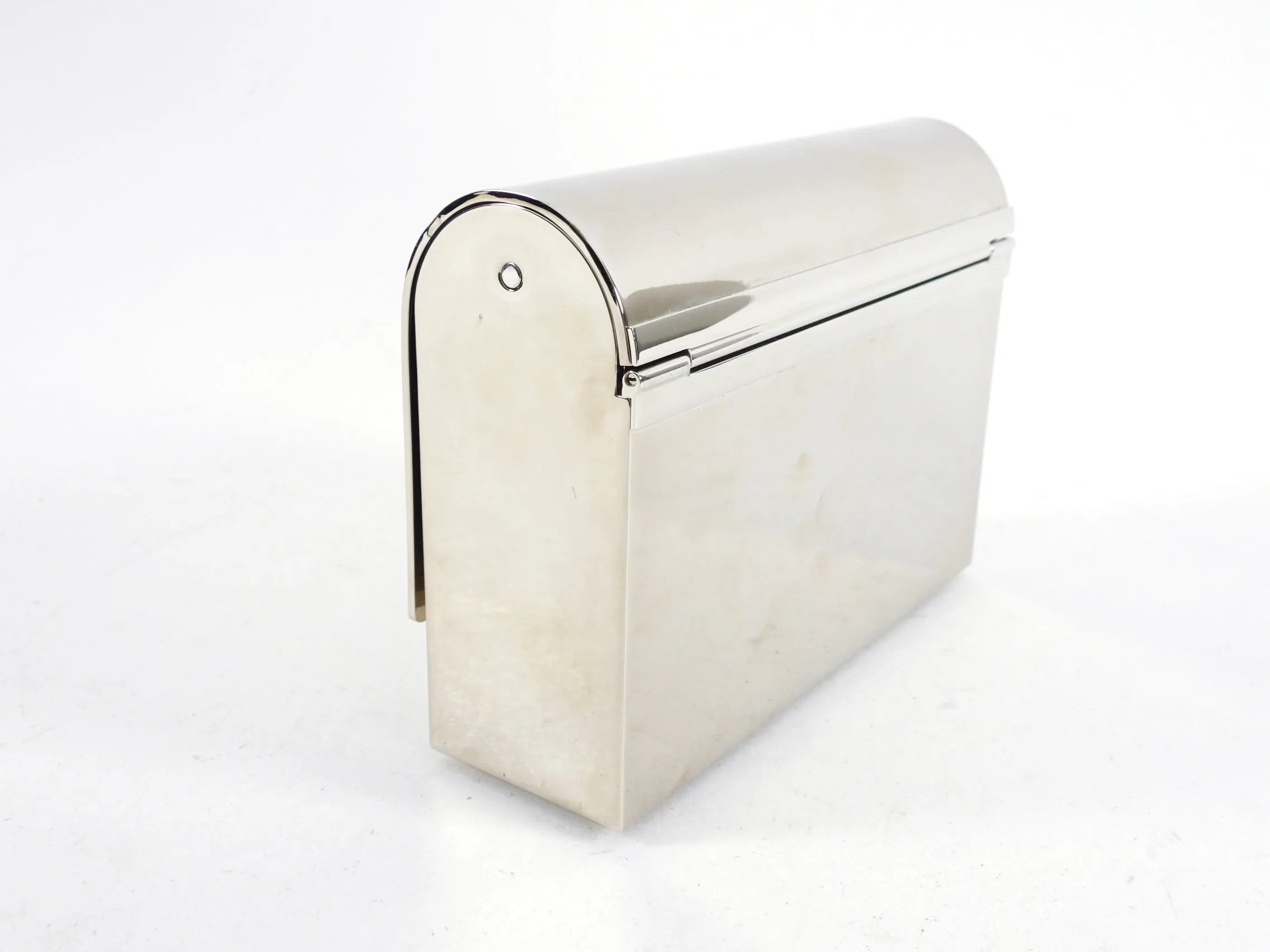 Proenza Schouler Silver Metallic Small Evening Box Minaudiere Bag