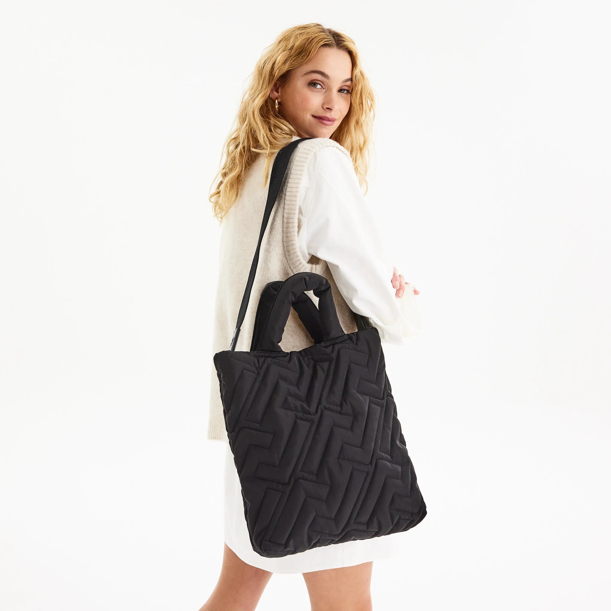 Puffy Tote Bag Black