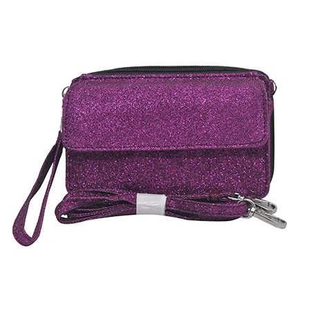 Purple Glitter NGIL Canvas All in One Wallet