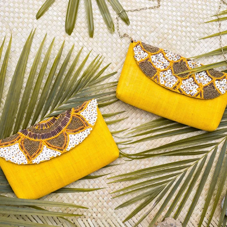 Siesta Envelope Clutch in Yellow